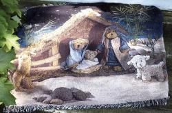 Boyds Bear Nativity Tapestry Throw